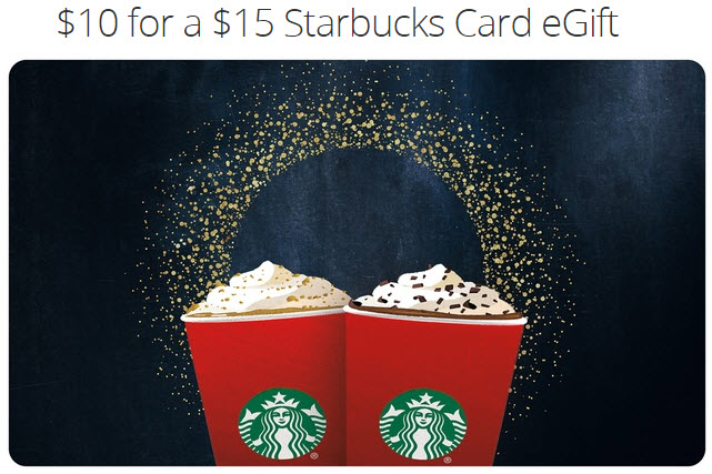 Starbucks Gift Card Deal 15 for 10 on Groupon Heels