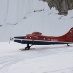 a plane on the snow