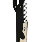 a black and silver corkscrew