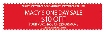 a red coupon with white text