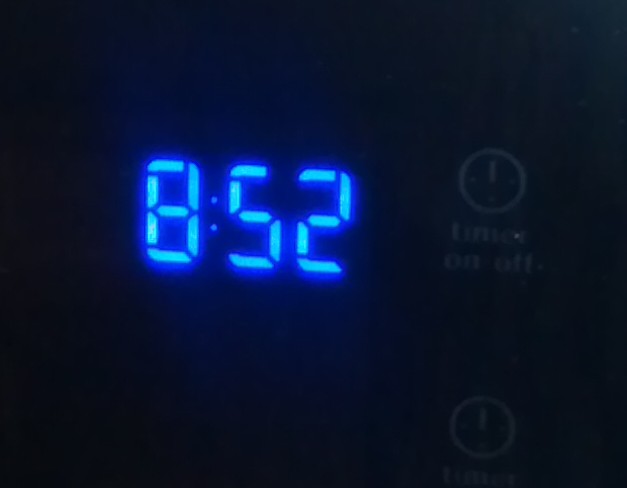 a digital clock with numbers on it