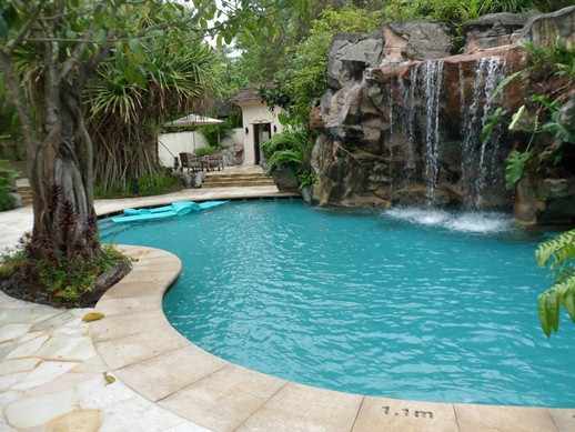 Spa Botanica waterfall pool - Heels First Travel