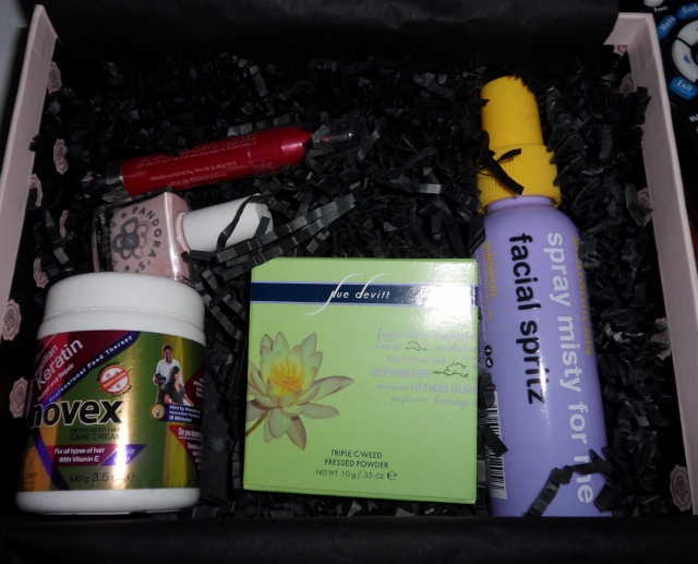 a box with different products in it