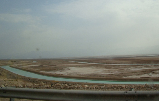 Canal connecting North South Dead Sea