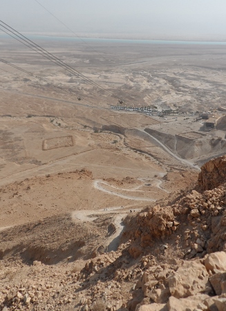 view of snake trail masada dead sea israel