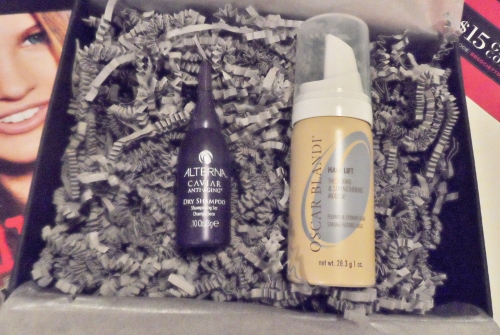 a container of hair care products