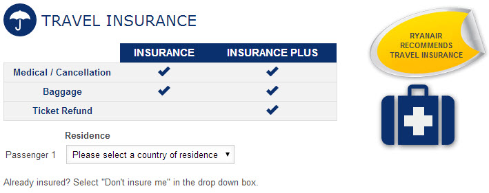how to access ryanair travel insurance