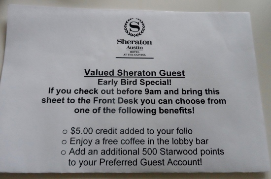 Sheraton Austin Hotel at the Capitol Early Bird Special