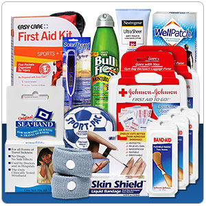 a group of first aid kit