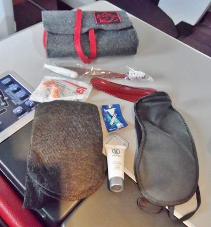 Austrian Airlines Business Class Amenity Kit Contents