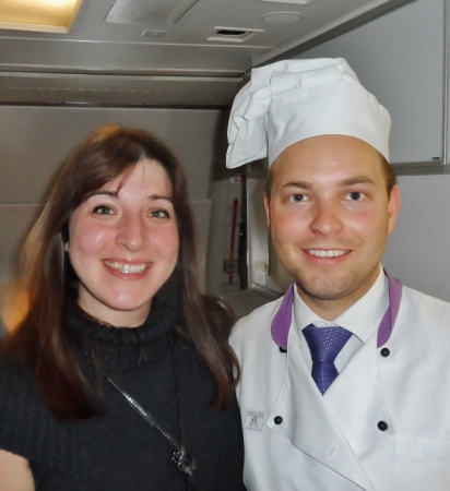 Austrian Airlines Business Class Inflight Chef Keri VIE-IAD