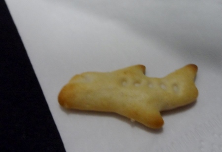 a cracker in the shape of a shark