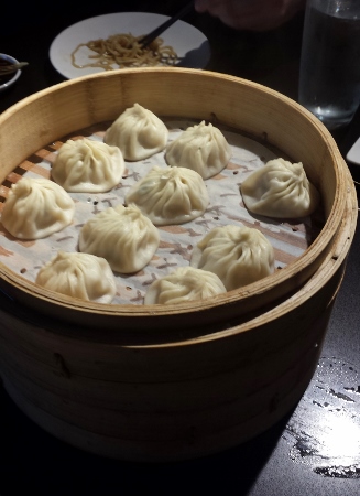 a basket of dumplings