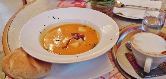 Upper Belvedere Cafe pumpkin soup