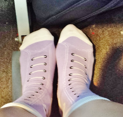 Converse socks for TSA security