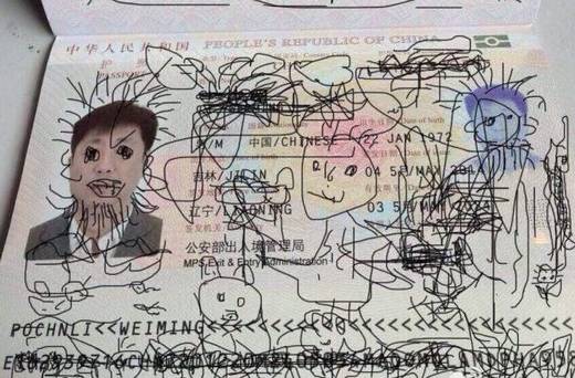 a man's face on a passport