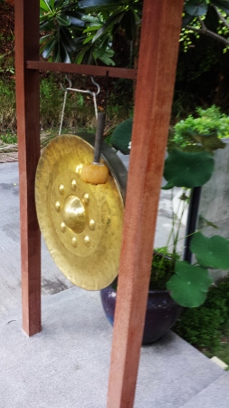a gong from a wooden frame