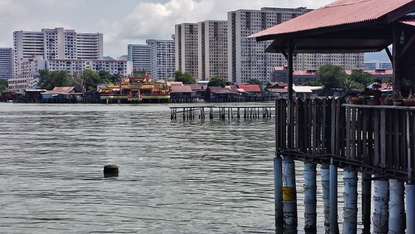 Temple view from Chew Jetty Penang Malyasia