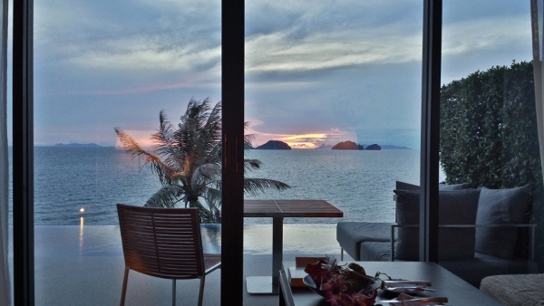 Conrad Koh Samui Sunset from Villa 110 Living Room