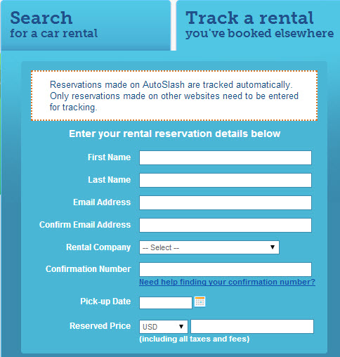 a screenshot of a rental application