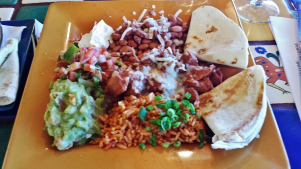 a plate of food on a table