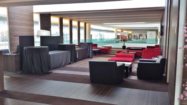 MXP Sheraton Malpensa Club Lounge seating area