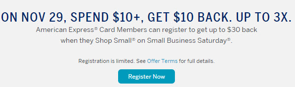 Small Business Saturday AMEX details