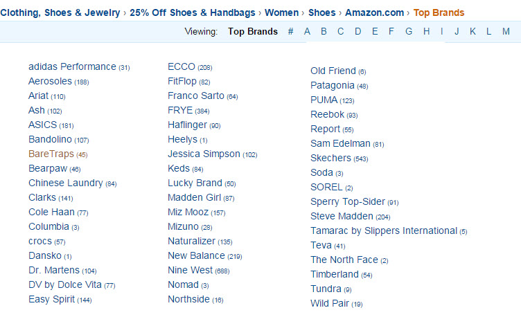 amazon 25 sale womens brands