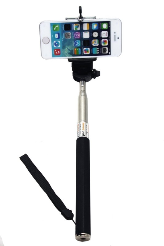 a cell phone on a selfie stick