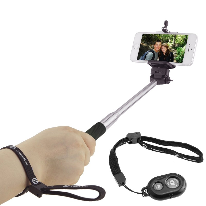a selfie stick with a phone on it