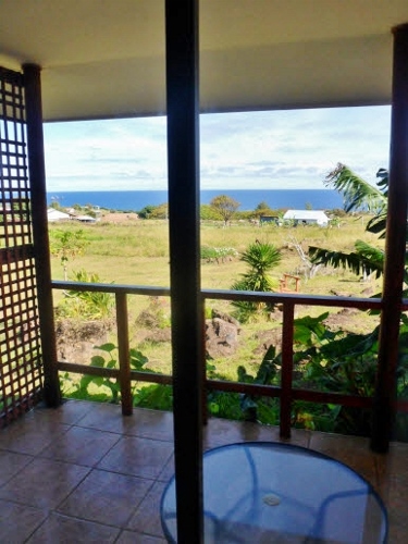Hareswiss Easter Island hotel porch view