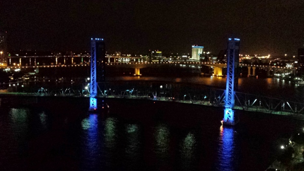 Hyatt Regency Jacksonville Riverfront King River View night