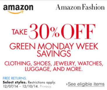 30% Luggage, Shoes, & Clothes is Back at Amazon