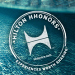 a logo under water