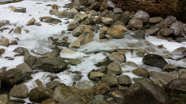 Frosen stream Squamish Falls vancouver BC