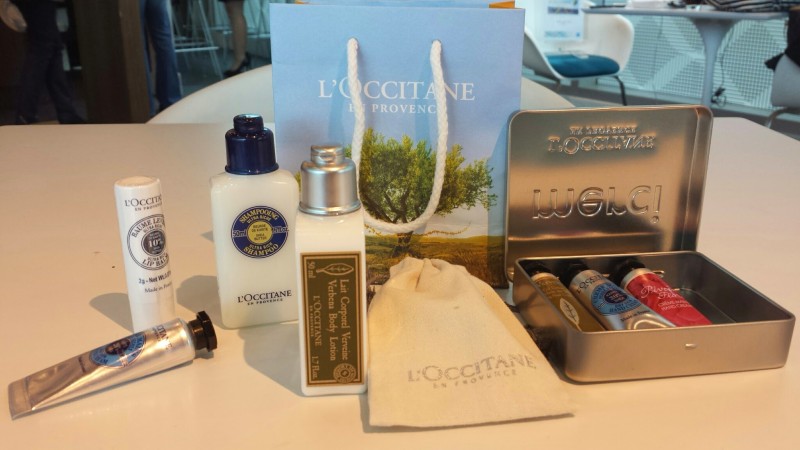 L’Occitane Goodie Bags in the Centurion Lounge!