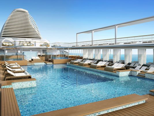 a pool on a cruise ship