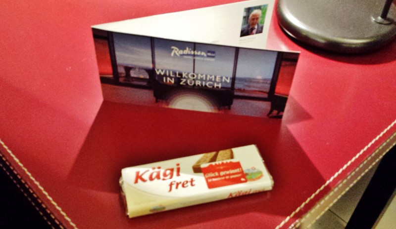 RadissonBlu Zurich Airport Business Class King Welcome Gift