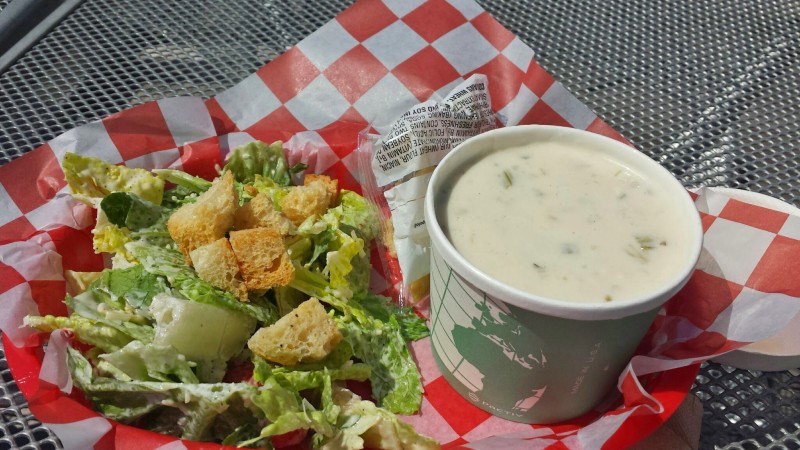 Seattle Aquarium chowder salad lunch combo