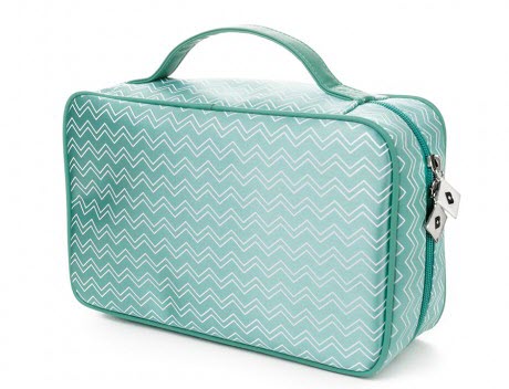 a green and white bag