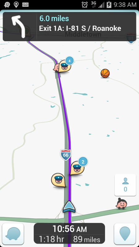 waze driving directions traffic alerts police