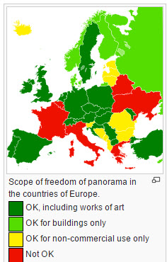 wikipedia freedom of panorama europe map