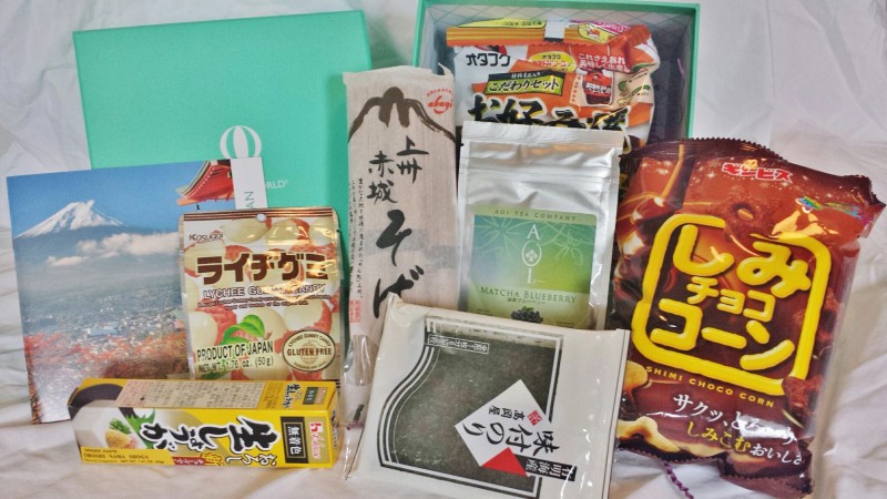 a group of food items in a box