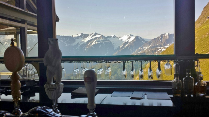 Alyeska Resort Seven Glaciers Bar view
