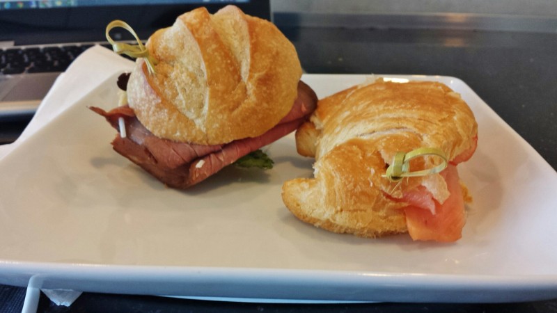 Flagship Lounge JFK Terminal 8 sandwiches