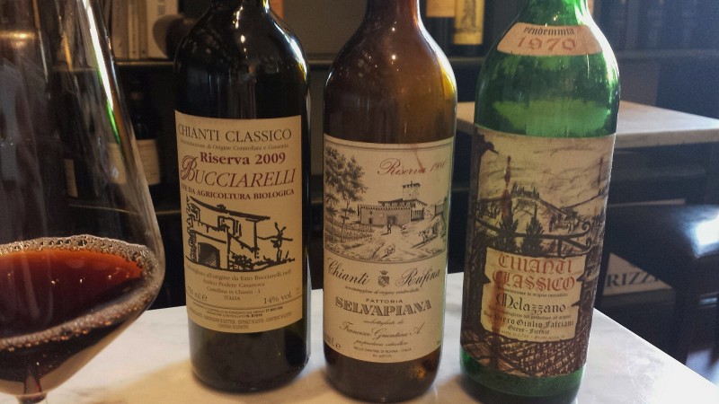 Pitti Gallo e Cantina Enoteca 3 decade chianti bottles Florence Italy