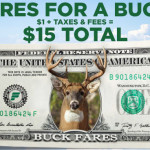a dollar bill with a deer head