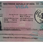 a close up of a visa