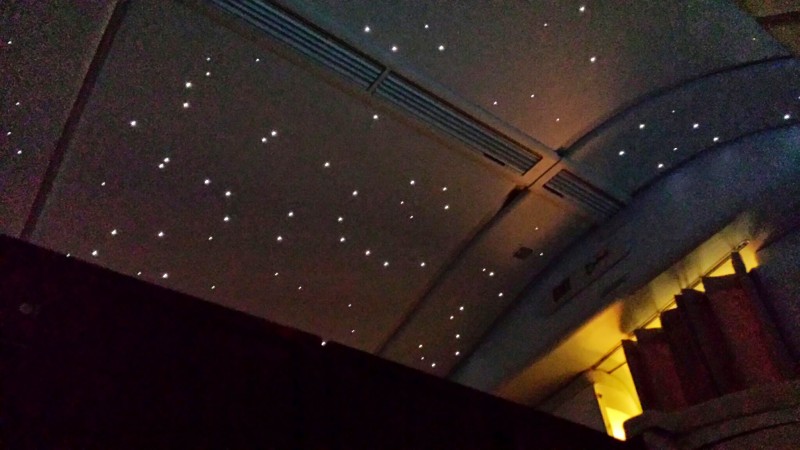 a ceiling with stars in it