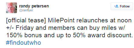 Milepoint Relaunch Tweet